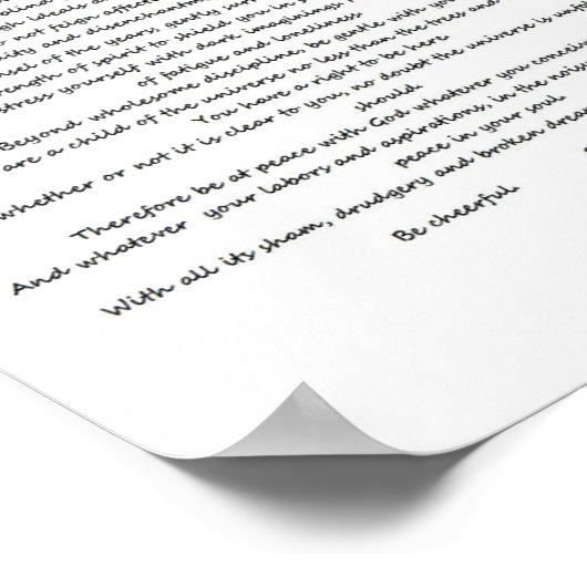 DESIDERATA-POSTER POSTER (Hoek)