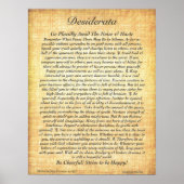 DESIDERATA-Poster van Max Ehrmann=16x20 Fossil Poster (Voorkant)