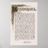 DESIDERATA-Poster van Max Ehrmann=Charcoal Poster (Voorkant)