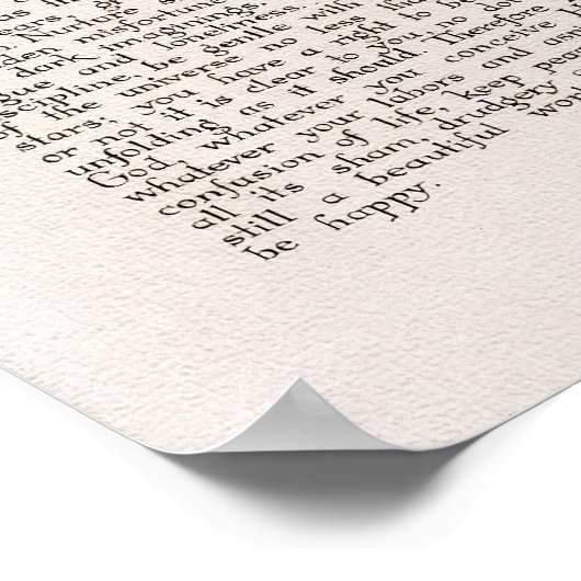 DESIDERATA-Poster van Max Ehrmann=Charcoal Poster (Hoek)