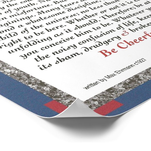 DESIDERATA-Poster van Max Ehrmann-Executive Poster (Hoek)