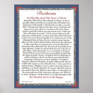 DESIDERATA-Poster van Max Ehrmann-Executive Poster