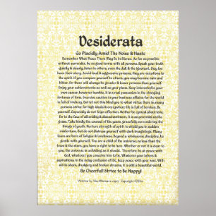 DESIDERATA-Poster van Max Ehrmann MANY SIZES Poster