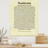 DESIDERATA-Poster van Max Ehrmann MANY SIZES Poster (Keuken)