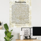 DESIDERATA-Poster van Max Ehrmann MANY SIZES Poster (Thuiskantoor)