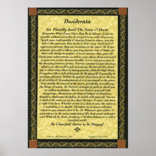 DESIDERATA-Poster van Max Ehrmann Poster