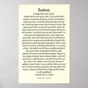 DESIDERATA-Poster van Max Ehrmann - Romanesque Poster