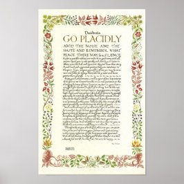 DESIDERATA-Poster van Max Ehrmann - Wildbloemen Poster