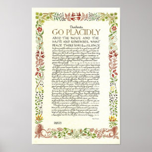 DESIDERATA-Poster van Max Ehrmann - Wildbloemen Poster