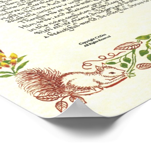 DESIDERATA-Poster van Max Ehrmann - Wildbloemen Poster (Hoek)