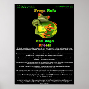 Desiderata Posters frog rule