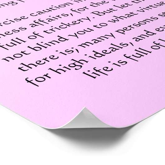 Desiderata Posters voor kleine watervallen (Hoek)