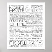 Desiderata Print 16x20 op matte papier (Voorkant)