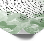 Desiderata" prose groene bloem poster (Hoek)