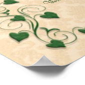 Desiderata prose Ivy op licht perkament Poster (Hoek)