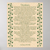 Desiderata prose Ivy op licht perkament Poster (Voorkant)