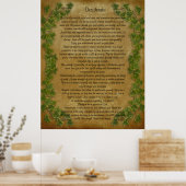 Desiderata prose Large ivy on parchment Poster (Keuken)