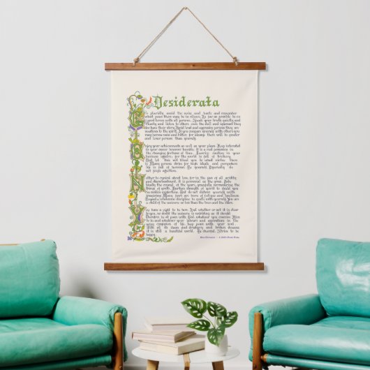 Desiderata Proza van M. Ehrmann Hangend Wandkleed (Woonkamer)