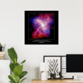 Desiderata quote - Crab Pulsar, Neutron Star Poster (Thuiskantoor)