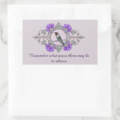 Desiderata Quote en vredige kolibrie Rechthoekige Sticker (Tas)