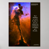 Desiderata Quote, Pillars of Creation Eagle Nebula Poster (Voorkant)