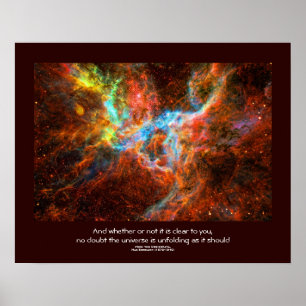 Desiderata quote - Tarantula Nebula-stervorming Poster
