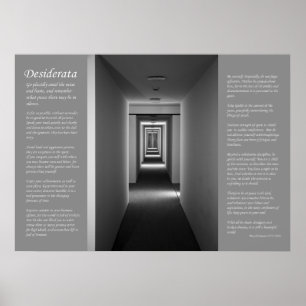 Desiderata - Recederende corridor Poster