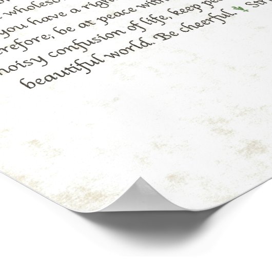 DESIDERATA Red Rose Poster (Hoek)