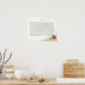 DESIDERATA Red Rose Poster (Keuken)