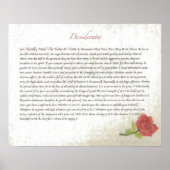 DESIDERATA Red Rose Poster (Voorkant)