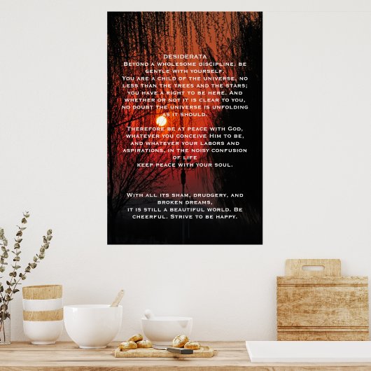 DESIDERATA Red walkway-Posters Poster (Keuken)