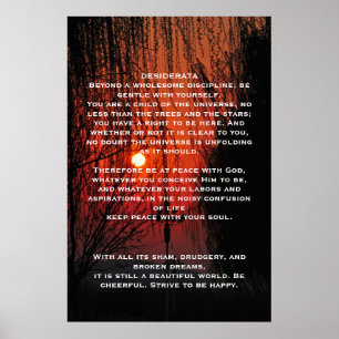 DESIDERATA Red walkway-Posters Poster