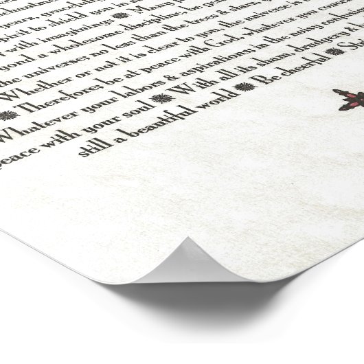 DESIDERATA Rode Kruis Poster (Hoek)