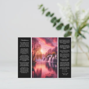Desiderata Romantisch Meer, Gouden Hemel Reflectie Briefkaart
