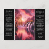 Desiderata Romantisch Meer, Gouden Hemel Reflectie Briefkaart (Voorkant)