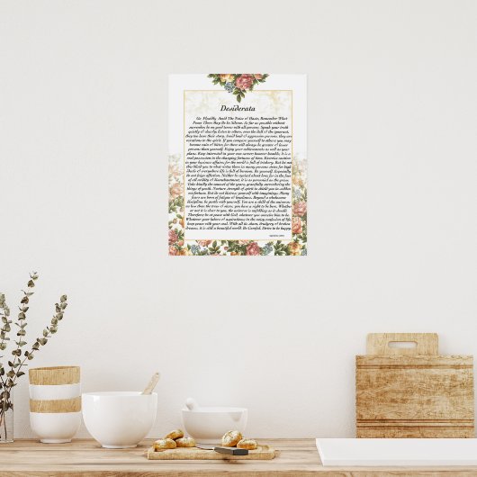 DESIDERATA Rosepaper Poster (Keuken)