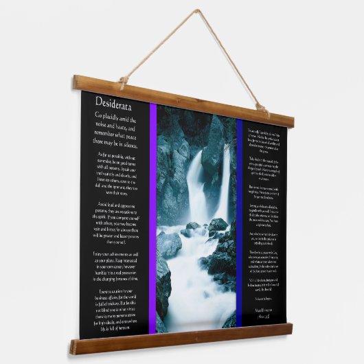 DESIDERATA rotsvallei Hangend Wandkleed (Gebogen)