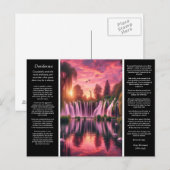 Desiderata Roze en Goud, Stilte en Zwanen Briefkaart (Voorkant / Achterkant)