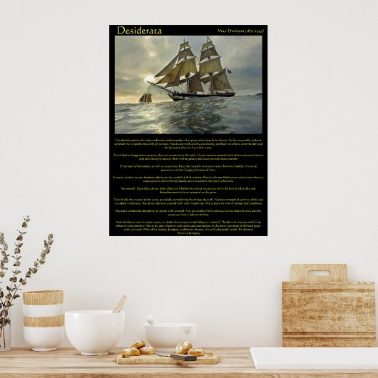 Desiderata Sail Boat Posters (Keuken)