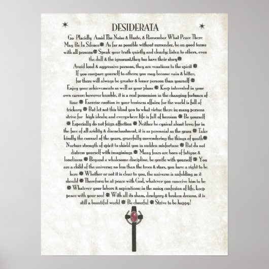 DESIDERATA Scepter Crucifix Poster (Voorkant)