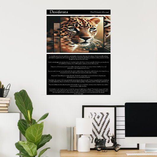 Desiderata: Schoonheid in stilte Poster (Thuiskantoor)