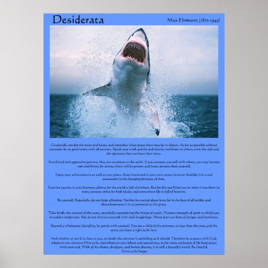 Desiderata Shark Jumping Posters (Voorkant)
