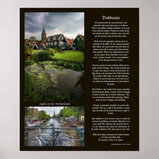 Desiderata - Sights of the Netherlands Poster (Voorkant)