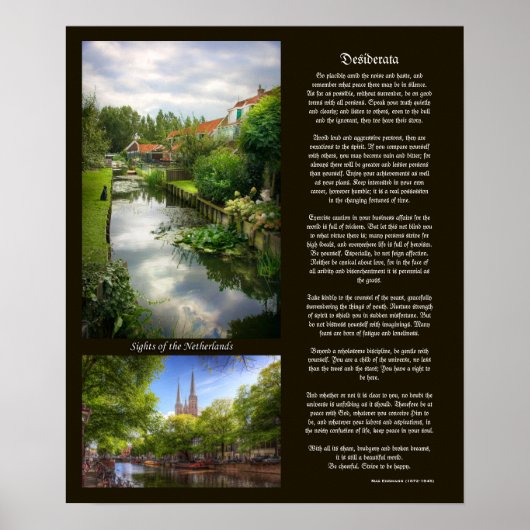 Desiderata - Sights of the Netherlands Poster (Voorkant)