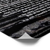 Desiderata Silver Etched on Black Marble Poster (Hoek)