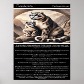 Desiderata: Snow Leopard en Cub Serenity Poster (Voorkant)