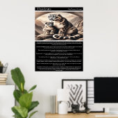 Desiderata: Snow Leopard en Cub Serenity Poster (Thuiskantoor)