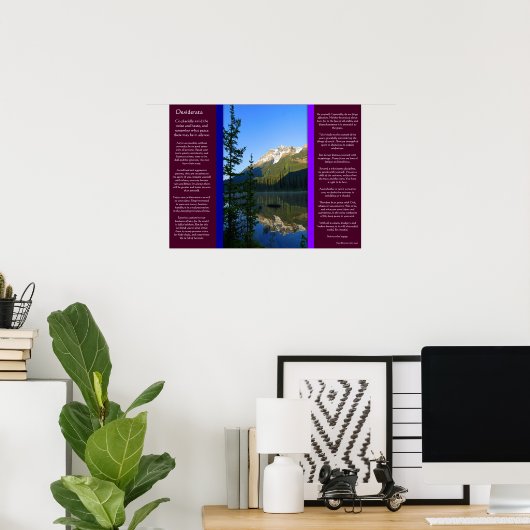 DESIDERATA Snow Peak Mountain-Posters Poster (Thuiskantoor)