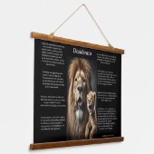 Desiderata: Speelse ontdekking van welpen Hangend Wandkleed (Gebogen)