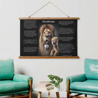 Desiderata: Speelse ontdekking van welpen Hangend Wandkleed